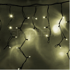 Гирлянда Айсикл (бахрома) светодиодный, 5,6 х 0,9 м, черный провод "КАУЧУК", 220В, диоды тепло-белые, NEON-NIGHT, SL255-246